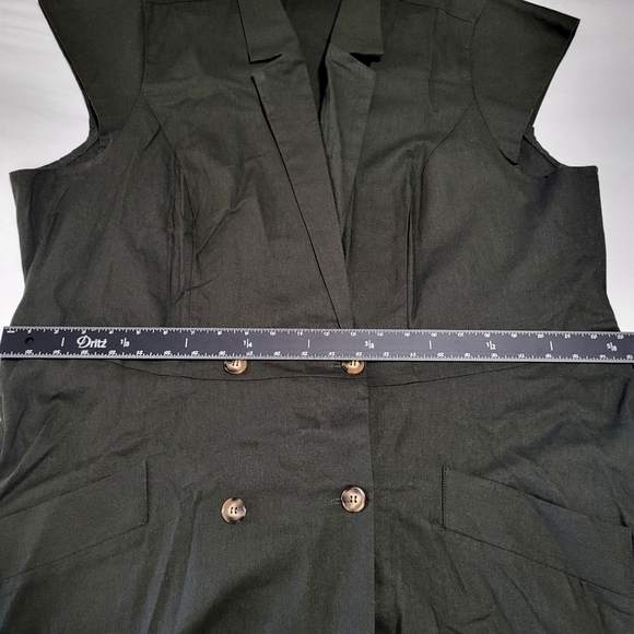 NWT City Chic Women Dress Lafayette, Size XL/22, Green, Linen Blended, Office - Picture 16 of 16